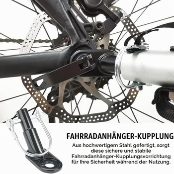 2dielne ťažné zariadenie pre príves bicykla, spojovacie zariadenie pre príves bicykla,