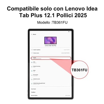 Klávesnice IVEOPPE pro Lenovo Idea Tab Plus 12,1 palce 2025