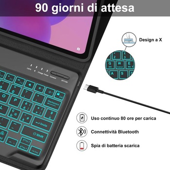 Klávesnice IVEOPPE pro Lenovo Idea Tab Plus 12,1 palce 2025