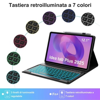 Klávesnice IVEOPPE pro Lenovo Idea Tab Plus 12,1 palce 2025