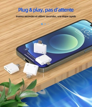 Adaptér Lightning Jack 2 v 1 (balenie 2 ks) Nabíjací kábel s dvojitým konektorom, príslušenstvo,