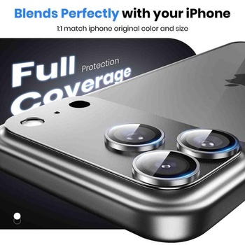 Ochranný kryt fotoaparátu Hoerrye pro iPhone 17 Pro Max, stříbrný, 1 kus, bílý iPhone 17 Pro Max
