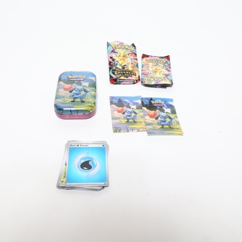 Kartová hra Pokémon Trading: Mini Tin Box Mega Evolution – Exalted Heroes: Riolu a Darumaka (1