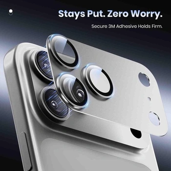 Ochranný kryt fotoaparátu Hoerrye pro iPhone 17 Pro, stříbrný, 1 kus, bílý iPhone 17 Pro