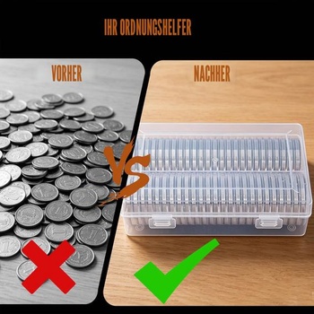 50 kapslí na mince, 2 kapsle na euromince s pěnovými kroužky (8 velikostí 17-40 mm) 40 mm - 50 ks