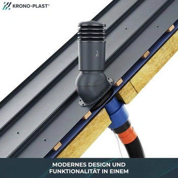 Odvzdušňovací komín KRONO-PLAST 125 mm s redukčným kusom