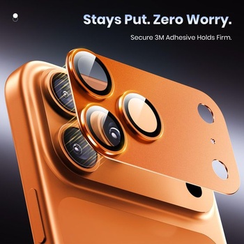 Ochranný kryt fotoaparátu Hoerrye pro iPhone 17 Pro, oranžový, 1 kus oranžový iPhone 17 Pro