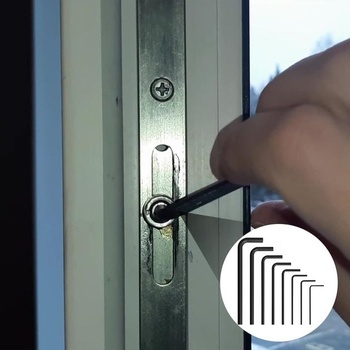 7dielna sada mini imbusových kľúčov, čierna sada imbusových kľúčov 0,7 mm - 3 mm, sada imbusových kľúčov