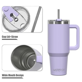 Hrnek na kávu WATERSY 20oz s sebou, dvoustěnný vakuový nepropustný hrnek z nerezové oceli s