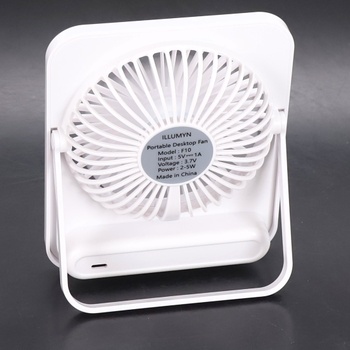 Stolní ventilátor ILLUMYN, letní řada - ultra tichý, výkonný pro kancelář i domácnost, přenosný a