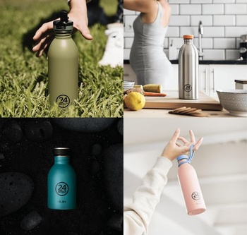24BOTTLES Urban - Limetkovo zelená fľaša na vodu 1000 ml