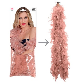 W WIDMANN MILANO Párty móda - Péřové boa, délka cca 180 cm, péřový šátek, doplněk, tématická párty,
