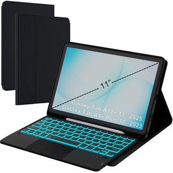 Puzdro s klávesnicou pre Samsung Galaxy Tab A11+/A9+, 11 palcov – 7 farieb s podsvietením,