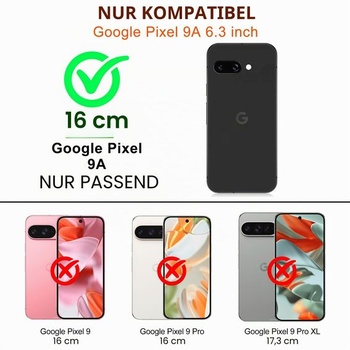 Puzdro na telefón pre Google Pixel 9A s 2 ochrannými fóliami na displej [360° neviditeľný otočný