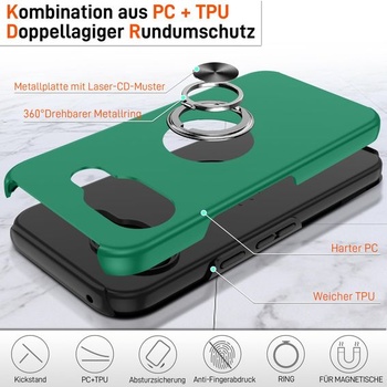 Puzdro na telefón pre Google Pixel 9A s 2 ochrannými fóliami na displej [360° neviditeľný otočný