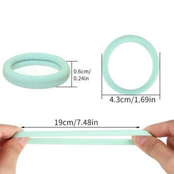 100 ks gumiček do vlasů pro dívky, 4,3 cm, barevné elastické gumičky do vlasů