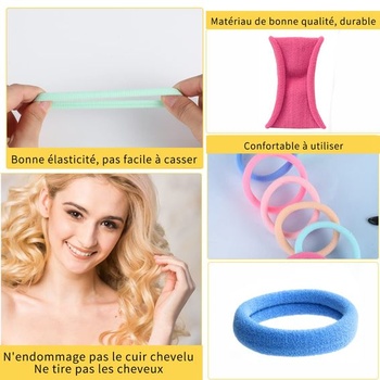 100 ks gumiček do vlasů pro dívky, 4,3 cm, barevné elastické gumičky do vlasů