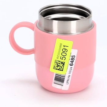 DrinkPod LGB-280P izolovaný hrnček, nerezová oceľ, ružový, 280 ml - 12 cm x 8 cm x 12 cm