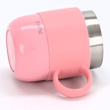 DrinkPod LGB-280P izolovaný hrnček, nerezová oceľ, ružový, 280 ml - 12 cm x 8 cm x 12 cm
