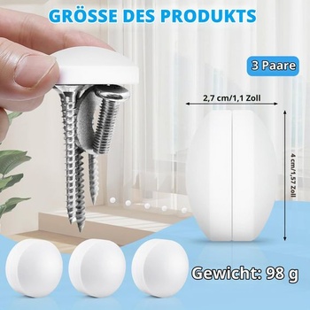 3 páry závažia na sprchové závesy, závažia na sprchové závesy, závažia na závesy