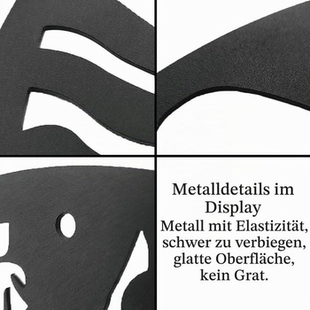 CREATCABIN Kovová nástěnná dekorace, hudební nástroje, černé nástěnné cedule, kytara, železná