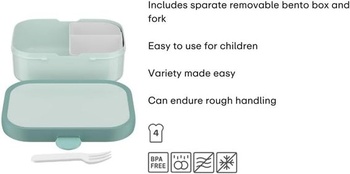 Mepal - Detský obedový box Campus - Bento box pre deti - Obedový box pre deti s priehradkami a