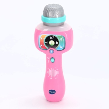 VTECH – Super Micro Magic'Fun Pink, bezdrôtový karaoke mikrofón pre deti, svetelný Bluetooth