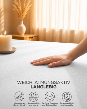 Posteľná bielizeň Utopia Jersey napínacia prestieradlo biela 120 x 200 cm 120 x 200 cm biela