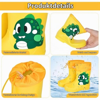 Holínky Aomig, dětské gumové holínky, větruodolné, nepromokavé, protiskluzové, s nastavitelnou