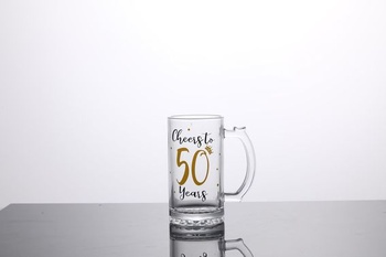 Narodeninový darček pre mužov a ženy – Slávnostný pivný hrnček k 50. narodeninám, 510 ml, dekoratívny