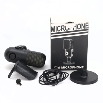 Mikrofón GUEVWES ZTD39, USB, čierny