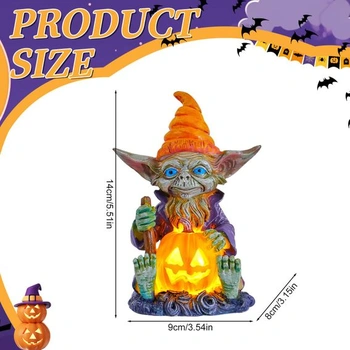 Halloweenská dekorace dýňová lucerna, podzimní dekorace dýňová figurka trpaslíka dýňová figurka s
