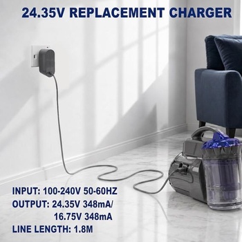 Nabíjačka 16,75 V/24,35 V pre Dyson DC30 DC31 DC34 DC35 DC44 DC45 DC56 DC57 sivá