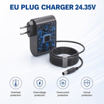 Nabíjačka 16,75 V/24,35 V pre Dyson DC30 DC31 DC34 DC35 DC44 DC45 DC56 DC57 sivá
