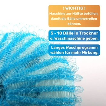 BluePet 12x Odstraňovač zvířecích chlupů do pračky, kuličky na žmolky a sušička 12x sada světle