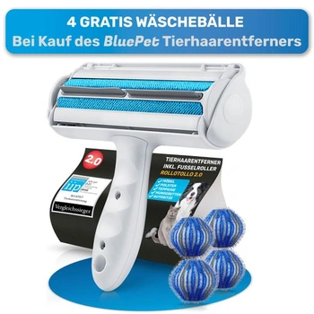 BluePet 12x Odstraňovač zvířecích chlupů do pračky, kuličky na žmolky a sušička 12x sada světle
