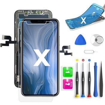 QTlier displej pre iPhone X Náhradná dotyková obrazovka LCD displej digitalizátor iPhone X rám