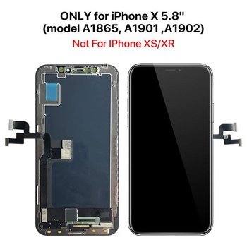 QTlier displej pre iPhone X Náhradná dotyková obrazovka LCD displej digitalizátor iPhone X rám