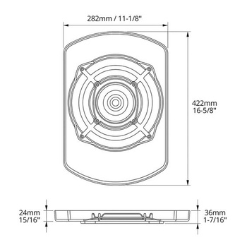 QWORK® Otočný chladničný tanier 43,5 x 29,4 x 4,2 cm, 360 ° otočný obdĺžnikový organizér do chladničky,