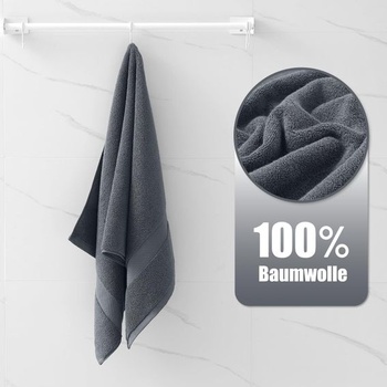 Súprava uterákov Homaxy, 2 kusy, antracitová (2 uteráky, antracitová)