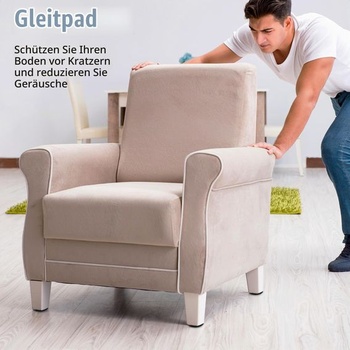 Sada 16 klzákov na nábytok, okrúhle PTFE teflón 30 mm, samolepiace podložky na nábytok pre ľahký