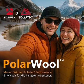 Čiapka TOP-EX PolarWool™ z merino vlny so šiltom a fleecovou podšívkou, veľkosť M–XXL, nepremokavá