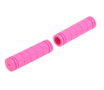 PLATT Protišmykové mäkké gumové cyklistické gripy pre bicykle/MTB/BMX (2 páry) ružové