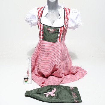 Dámsky kostým dirndl na Oktoberfest, kostým slúžky, kostým nemeckého pivného festivalu, bavorské