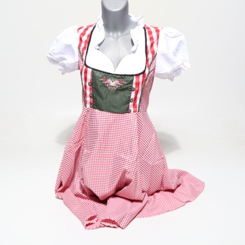 Dámsky kostým dirndl na Oktoberfest, kostým slúžky, kostým nemeckého pivného festivalu, bavorské