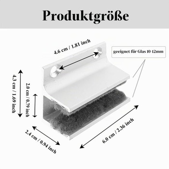 2ks Podlahové vodítko pro skleněné posuvné dveře Svorka na sklo, Nastavitelné podlahové vodítko pro