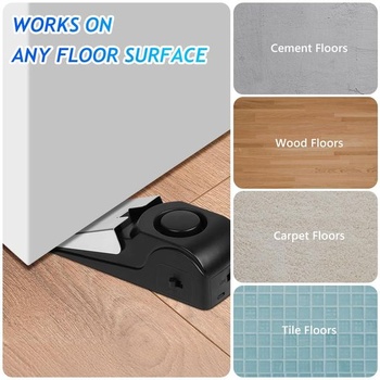 Flintronic Doorstop Alarm, Poplašné zariadenie Doorstop Alarm s ochranou proti vlámaniu 120 dB, 2 kusy