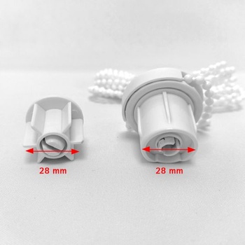 Sada Blindecor s mechanismem pro rolety, kompatibilní s trubkami 28 mm, bílá, kompletní krabička s