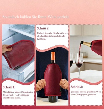Chladič na víno pro lahve Magnum o objemu 1,5 l, vodoodpudivá nylonová tkanina