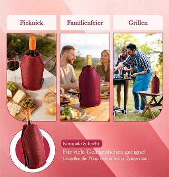 Chladič na víno pre fľaše Magnum s objemom 1,5 l, vodoodpudivá nylonová tkanina